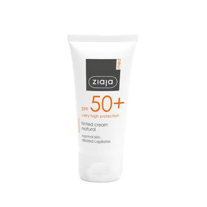

Солнцезащитный крем crema facial protectora con color natural spf50+ Ziaja, объем 50 мл
