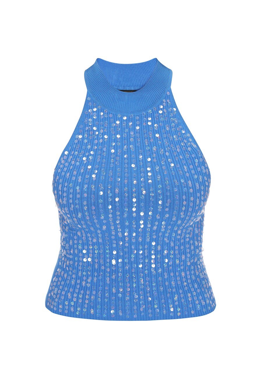 

Вязаный топ faina Comfortable Collection, синий