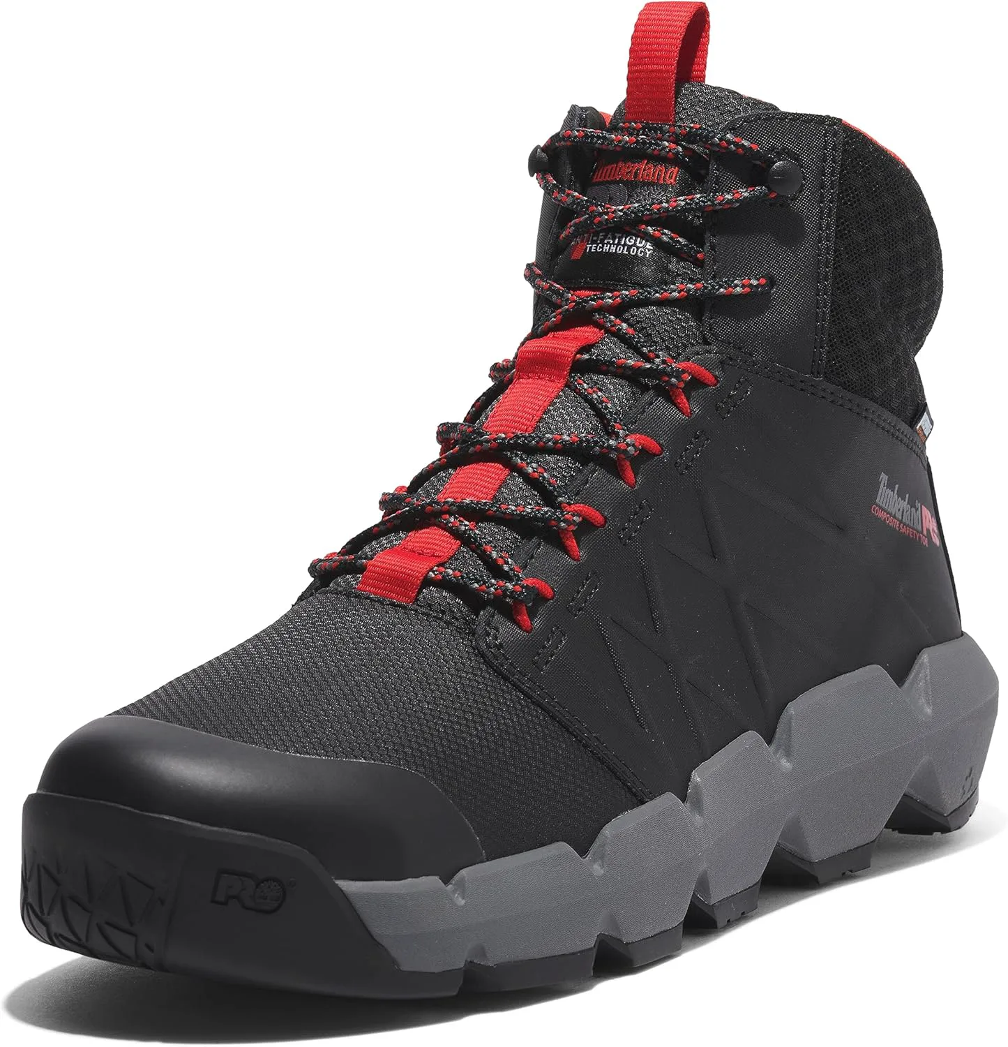 

Мужские кроссовки-ботинки Timberland PRO Morphix 6" с композитным защитным носком, водонепроницаемые, в индустриальном стиле, для повседневной носки, черный/красный