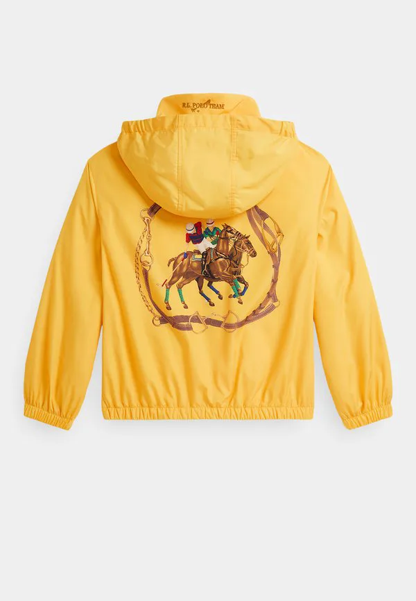 Куртка с капюшоном и принтом в конном стиле, ветровка 714y Polo Ralph Lauren, Chrome Yellow — фото 2