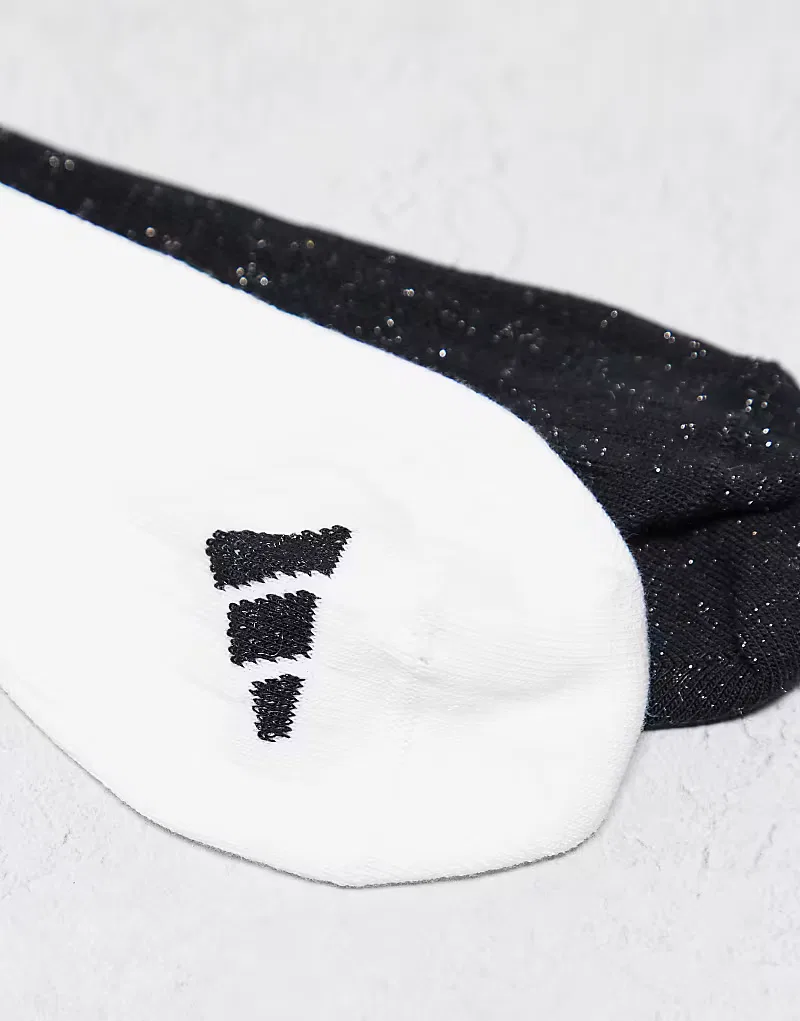 Комплект из двух пар тренировочных носков Adidas Performance с оборками и с блестками, мультиколор — фото 3