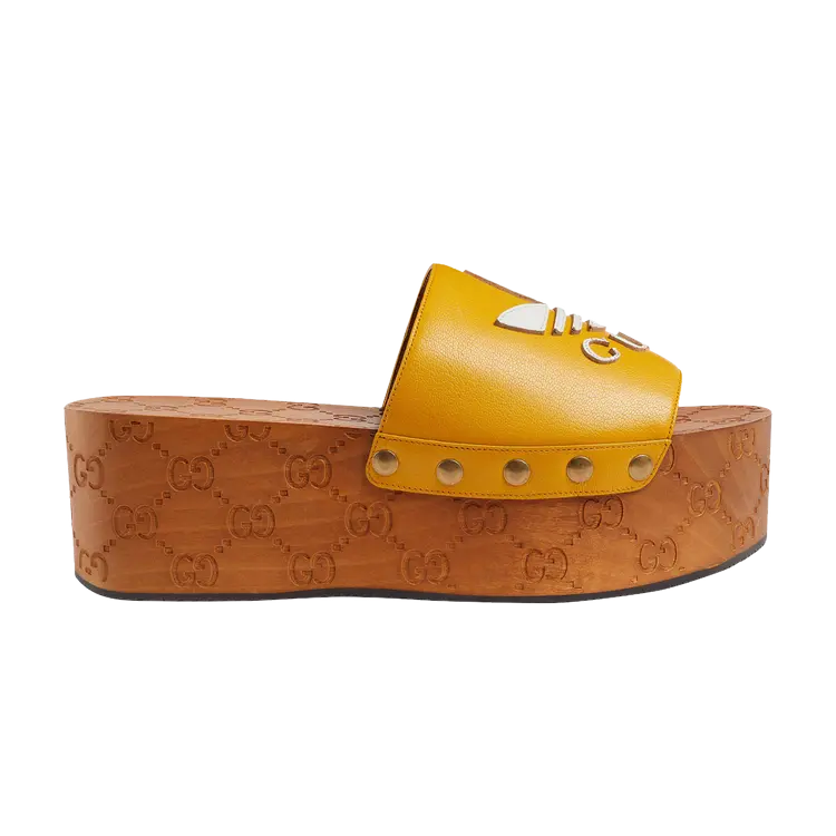 Кроссовки Gucci Adidas x Gucci Wmns GG Clog, желтый