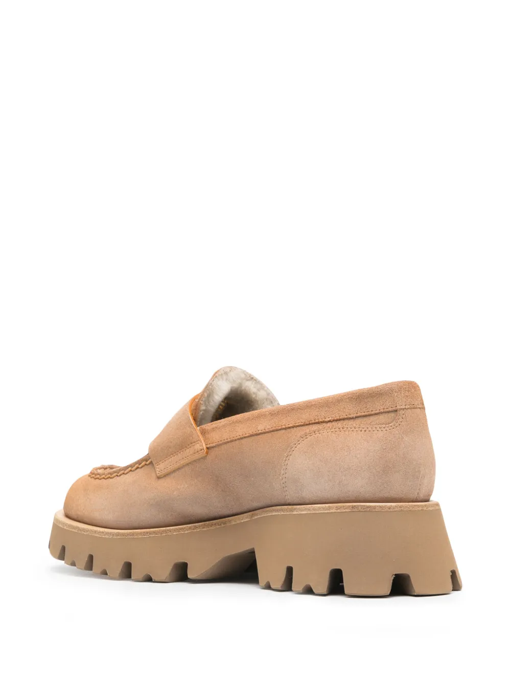 Пенни-лоферы с закругленным носком Santoni, коричневый — фото 3