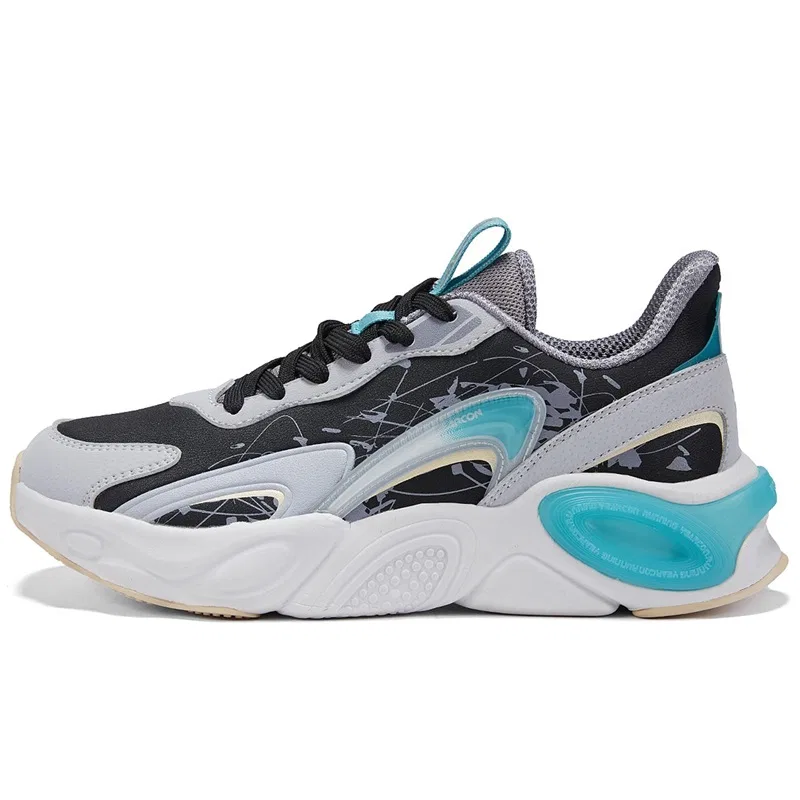 Кроссовки повседневные из синтетической кожи YEARCON Silver Gray/Teal — фото 3