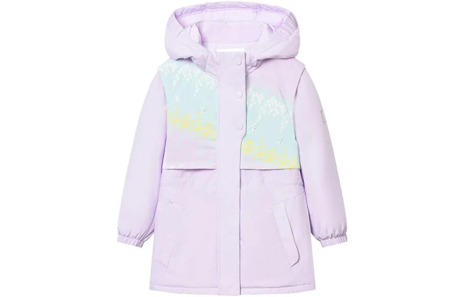 Pre school Padded Jackets Hooded Moderate FILA KIDS, stunning фиолетовый — фото 3