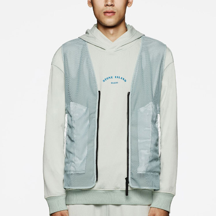 SS23 Marina Толстовка мужская Небесно-голубая Stone Island, голубой — фото 3