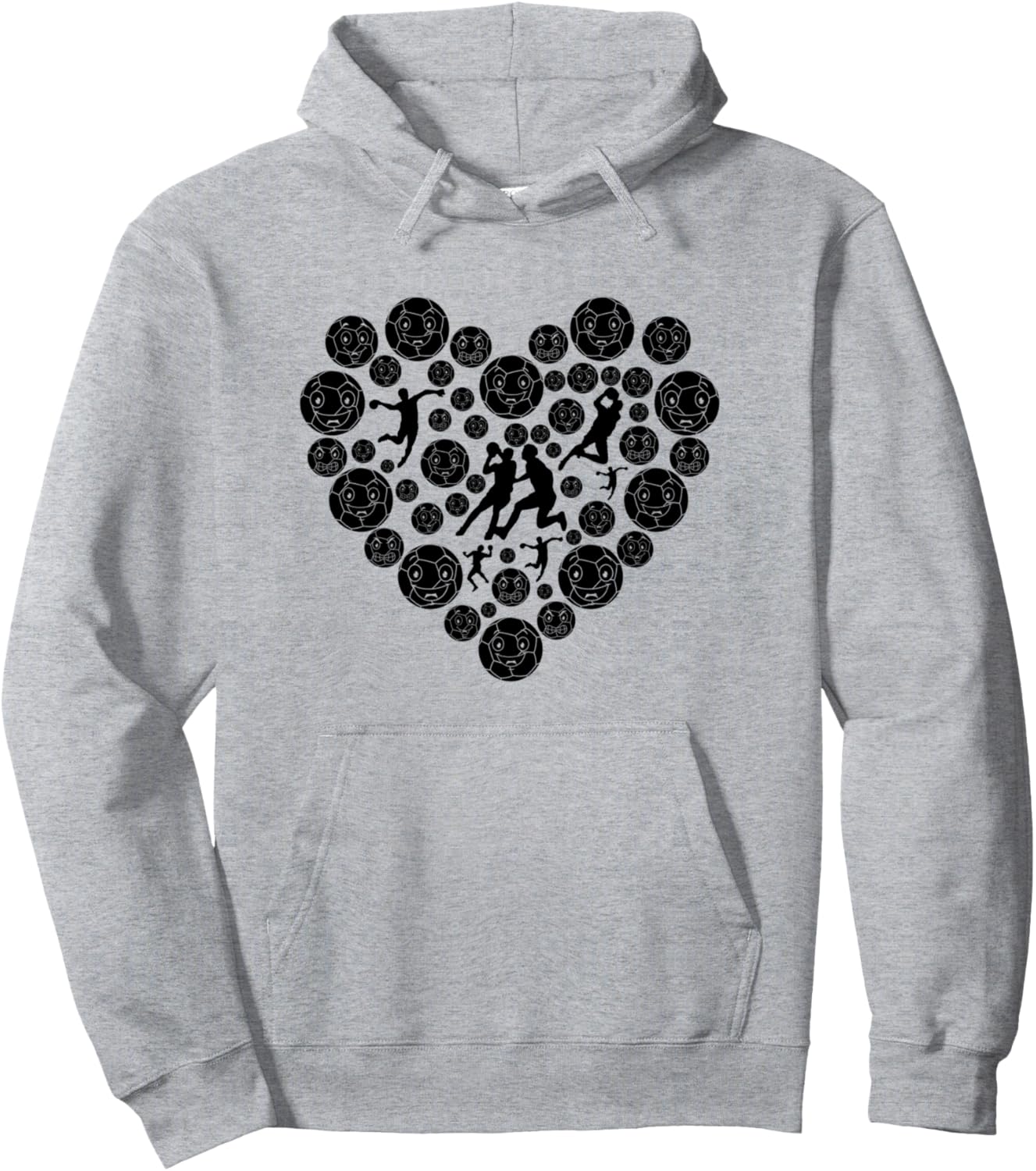 

Гандболист, гандбольное сердце, гандбольная толстовка Handball Designs, серый