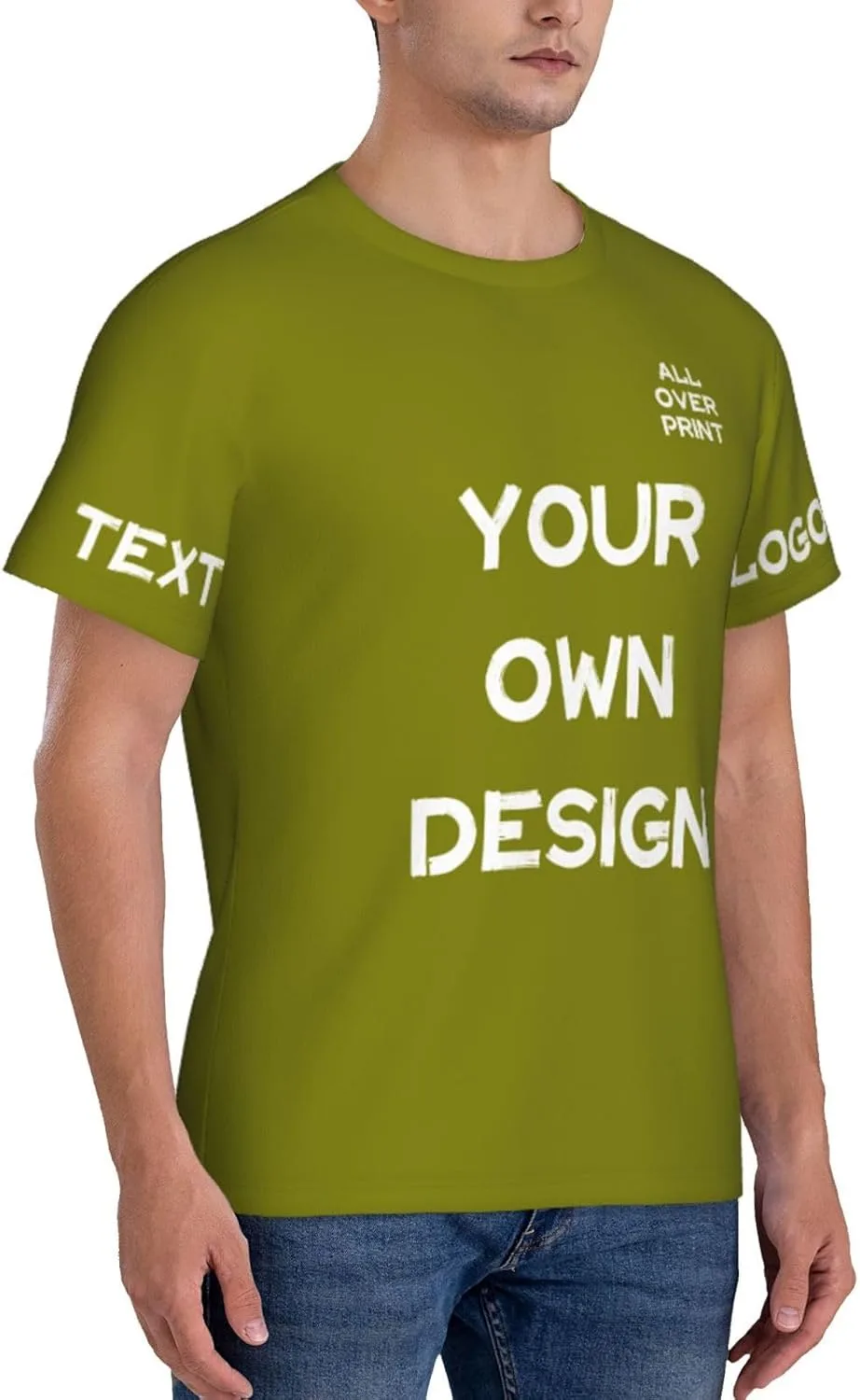 Футболка с принтом Custom Shirt с логотипом и текстом — фото 4