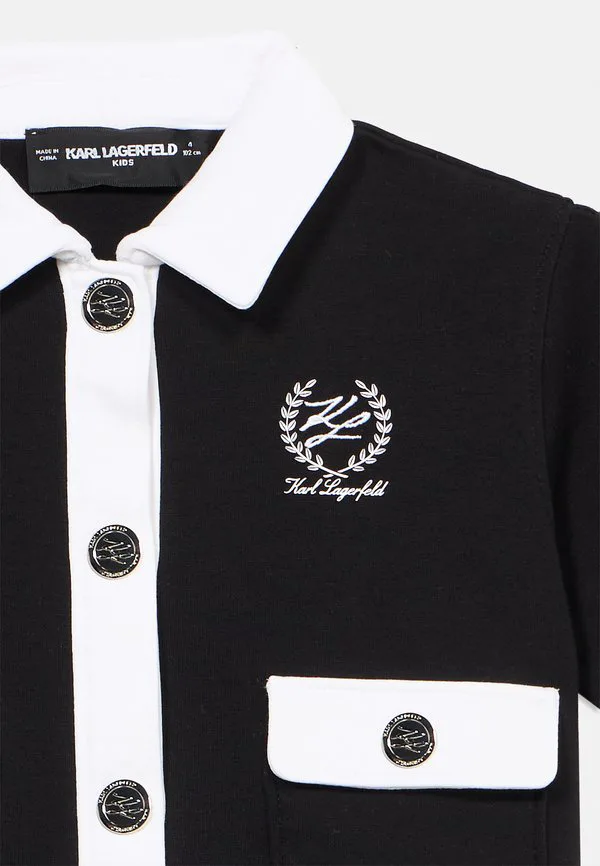 Толстовка на молнии Karl Lagerfeld Kids, Black — фото 4