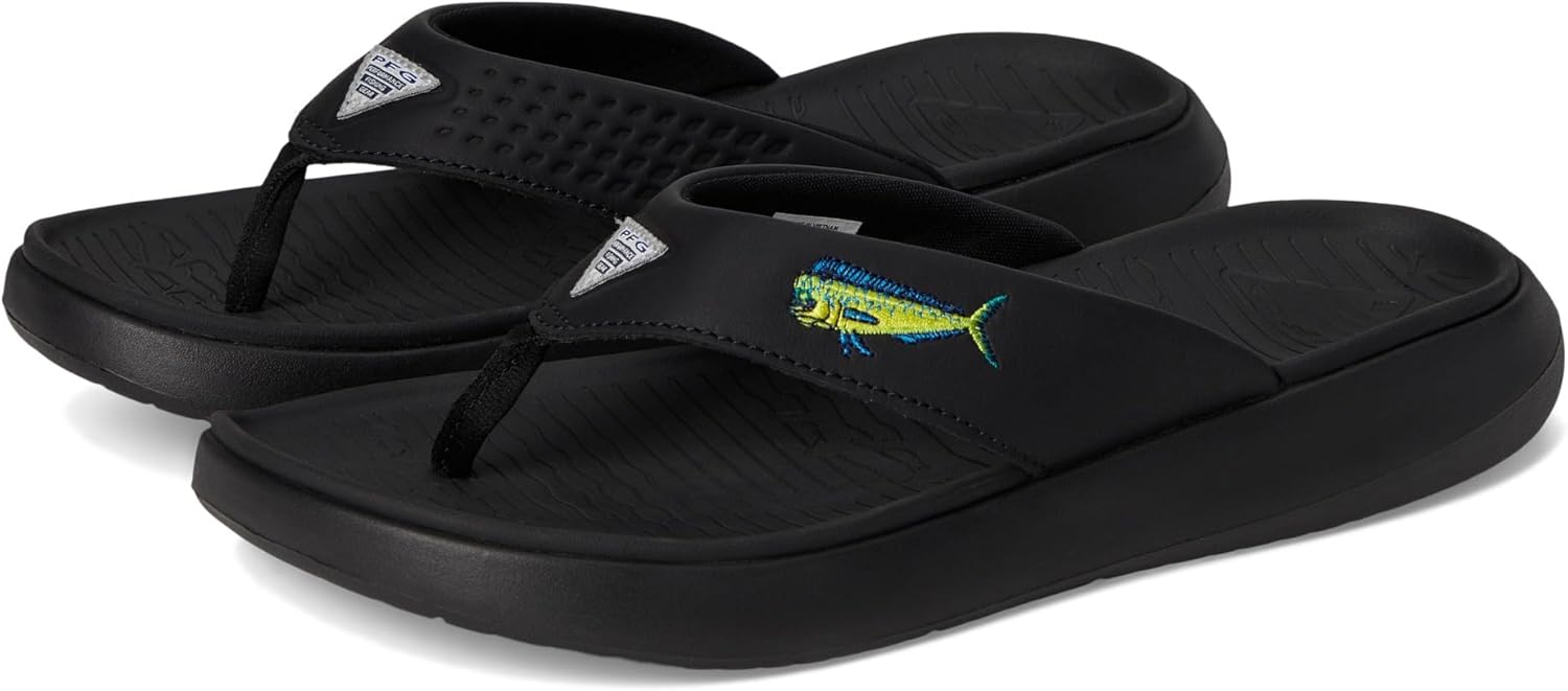 

Сандалии Columbia mens Pfg Boatside Fish Flip, Black/Black