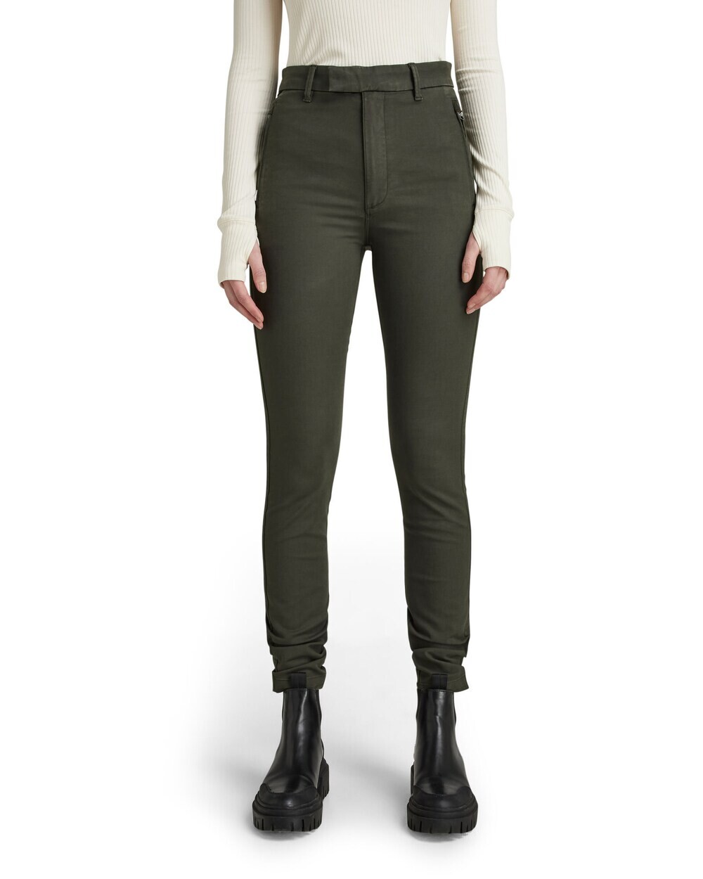 

Узкие брюки-чиносы G-Star RAW, зеленый