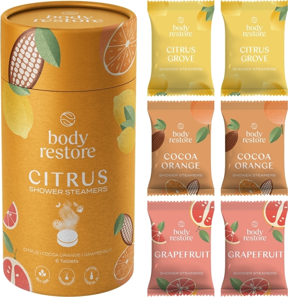 

Цитрусовые таблетки для душа Body Restore, 6 шт