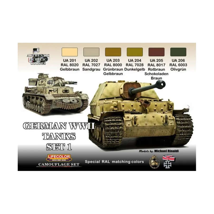 

Набор немецких танков времен Второй мировой войны №1, Tank & Vehicle Paint Sets (Lifecolor)