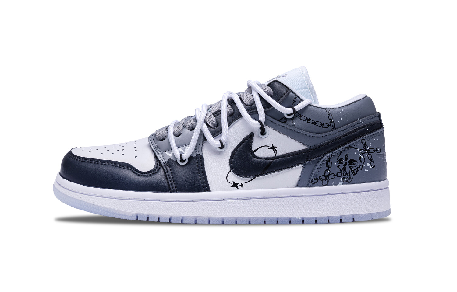 

Баскетбольные кроссовки Air 1 Vintage женские с низким верхом серо-белый Jordan