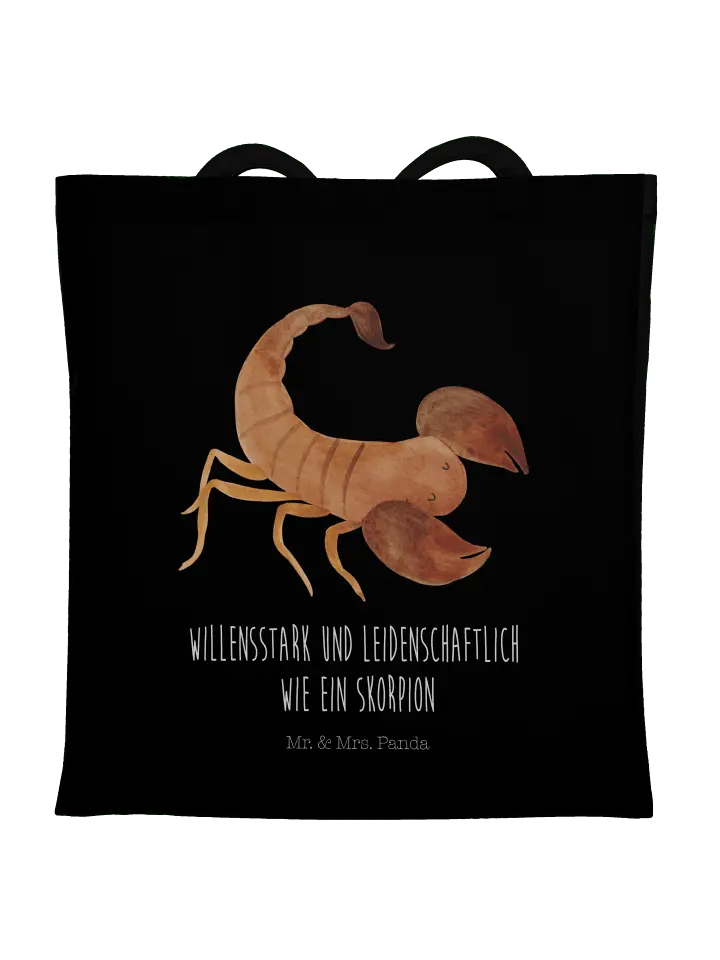 

Сумка для переноски Mr & Mrs Panda Sternzeichen Skorpion, черный