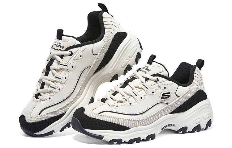 Кроссовки Skechers D'LITES Chunky Женские, Черно-белый — фото 4