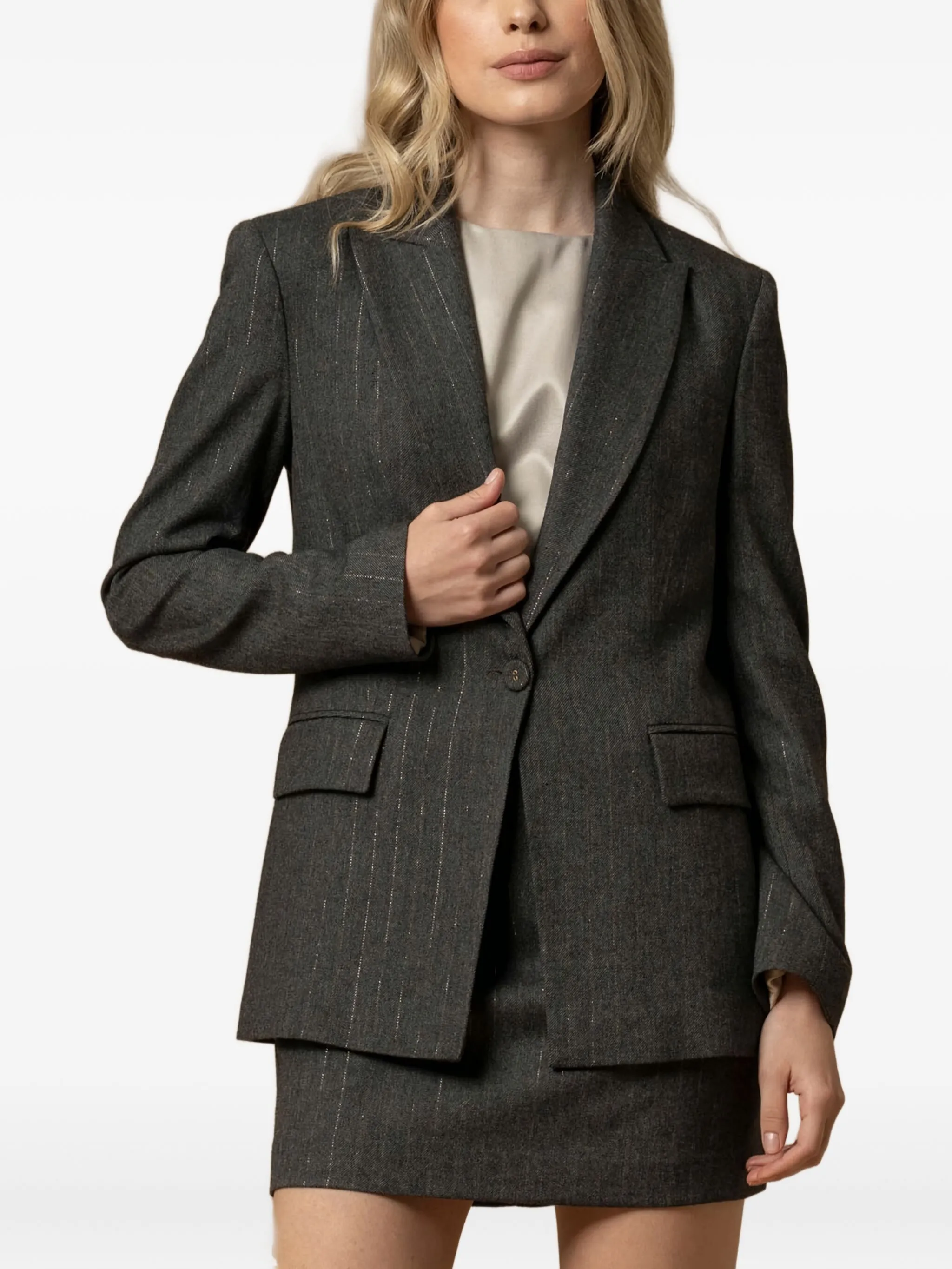 

Блейзер Elvetia в тонкую полоску Kocca, серый