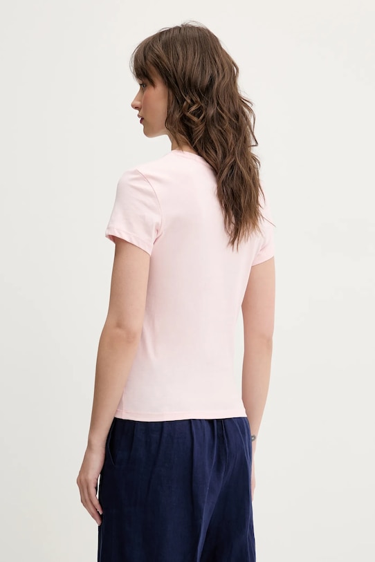 

Хлопковая футболка Tommy Jeans, розовый