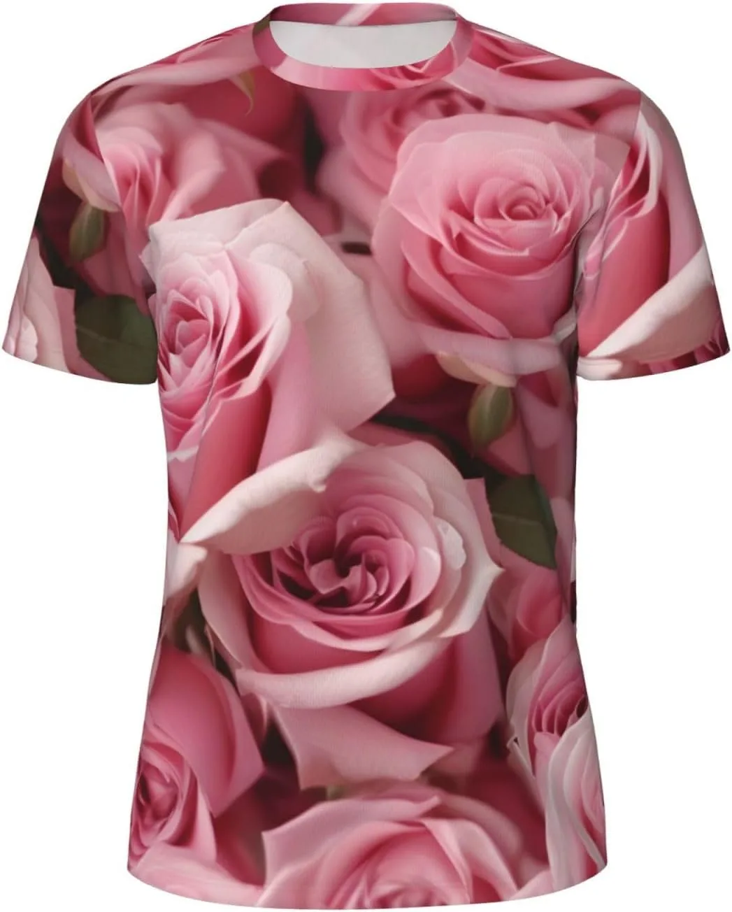 

Футболка мужская летняя с принтом красной розы, легкая и дышащая SDFHU