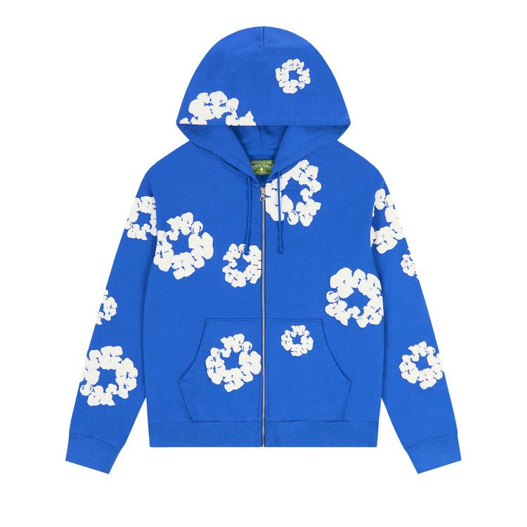 

Худи Denim Tears Cotton Wreath Zip Hoodie, Blue