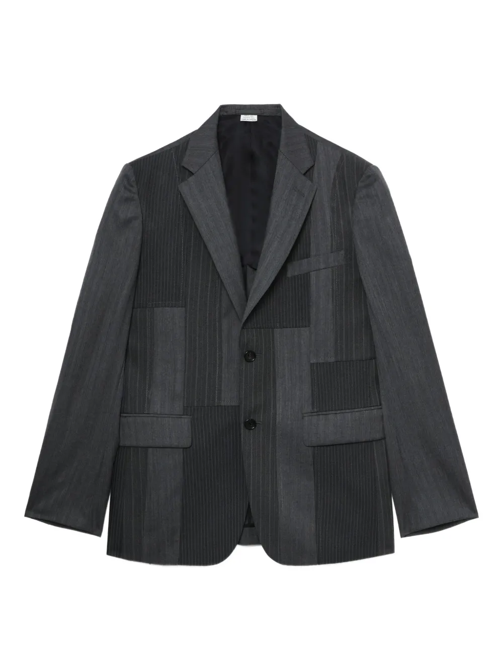 

Полосатая куртка в технике пэчворк Comme des Garçons Homme Deux, серый