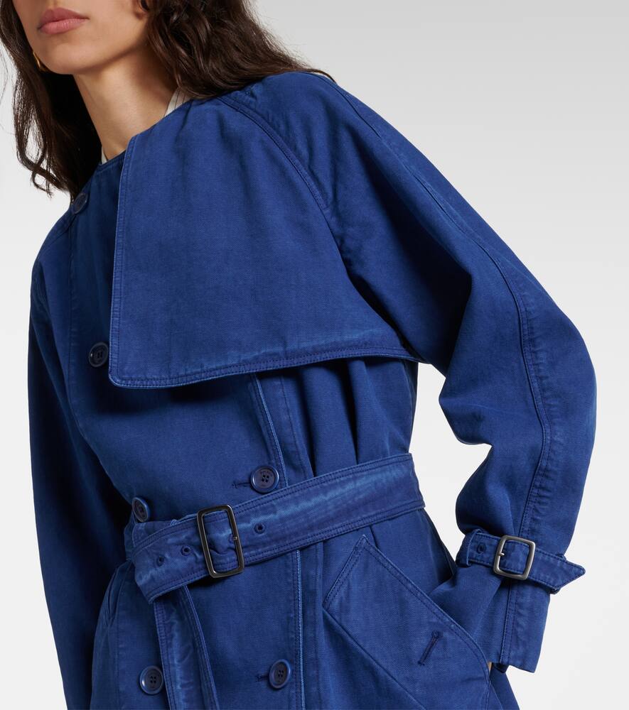 Куртка-тренч из хлопкового полотна calao Max Mara, Blu Inchiostro — фото 4