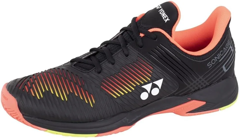 Мужские теннисные кроссовки YONEX Sonicage 2 Ac, универсальные, черно-желтые