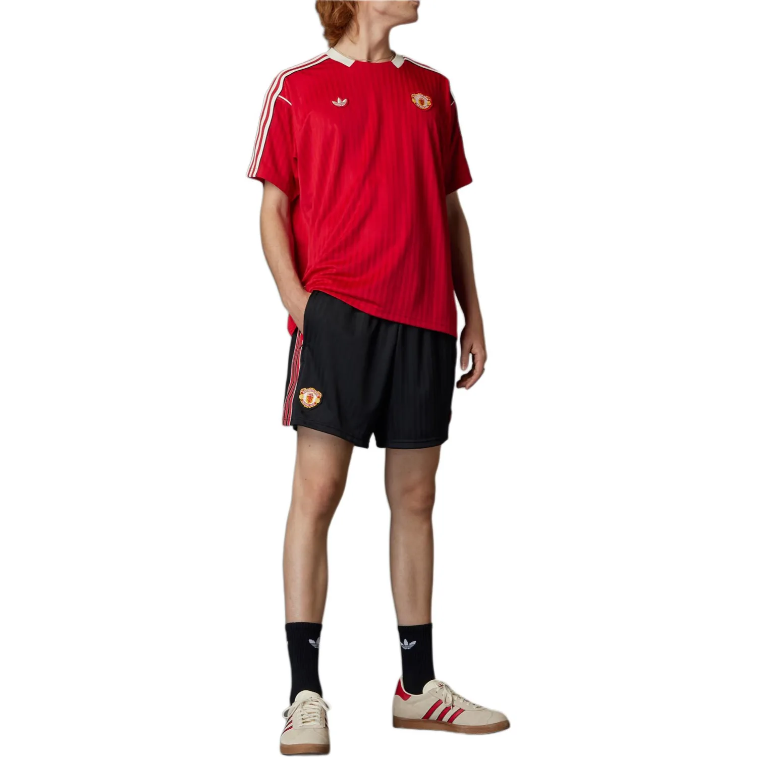 Шорты Manchester United Terrace Icons Adidas Originals, черный — фото 4