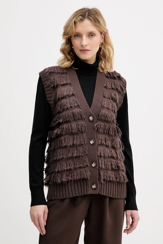 

Жилет из шерстяной смеси Sisley, коричневый