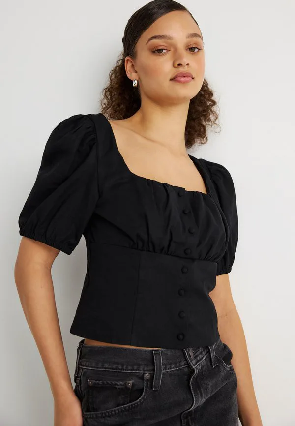 Блузка-Корсаж спереди Gap, Black