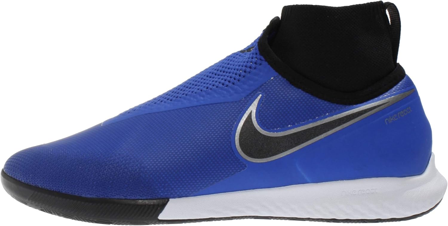 

Футбольные бутсы Nike Mens React Phantom Vision Pro DF для зала, Racer Blue/Metallic Silver/Volt/Black
