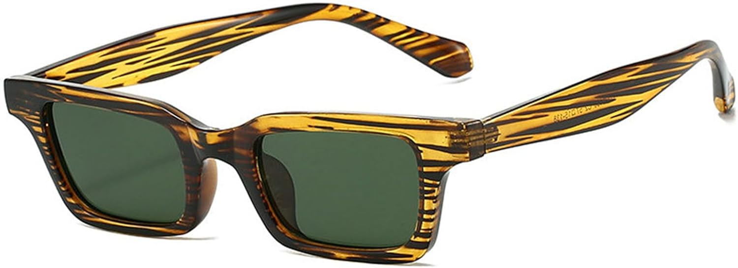 

Солнцезащитные очки Helena Fashion Rectangle для женщин и мужчин, винтажные, с леопардовым принтом, коричневые, для путешествий и отдыха на природе, маленькие квадратные солнцезащитные очки, C6