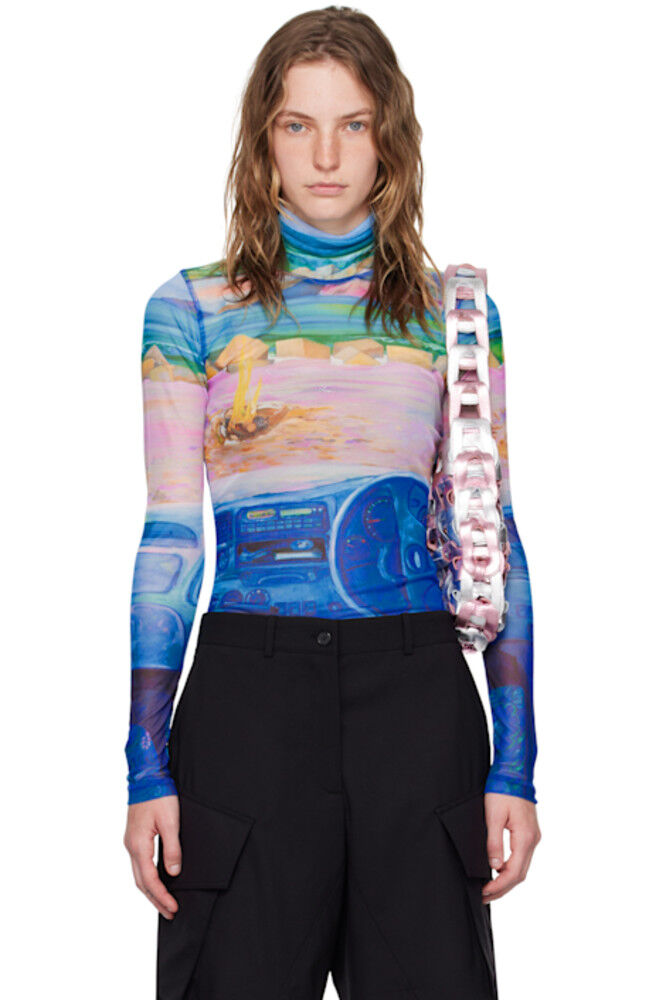 

Синяя прозрачная водолазка JW Anderson