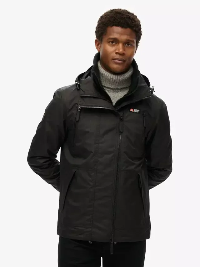 Ветровка с капюшоном в горном стиле Superdry, Black — фото 3