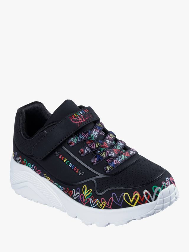 Детские кроссовки JGoldcrown с принтом в виде сердечек Skechers, Black — фото 2