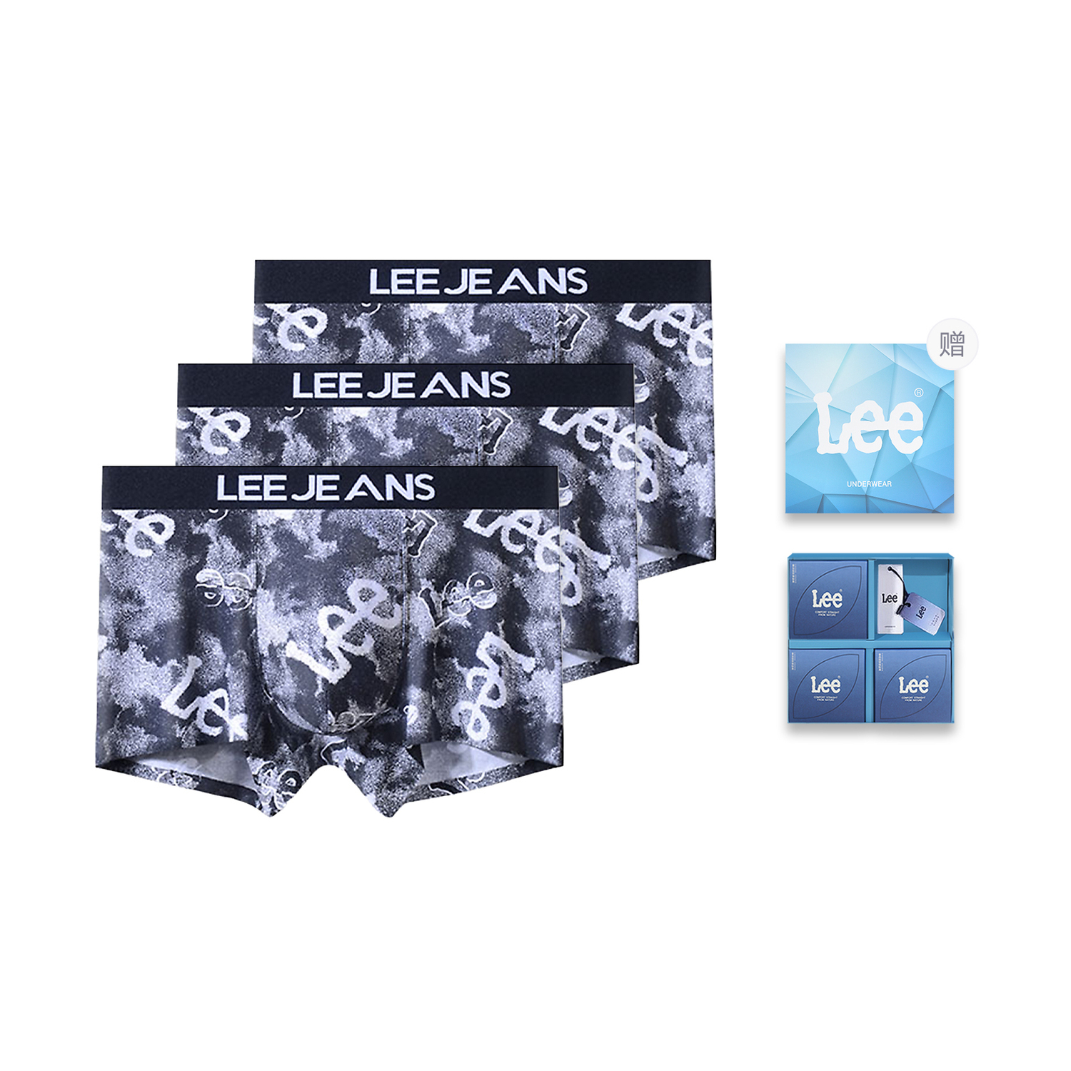 

Edge Color 3.0 трусы подарочные наборы мужские 3 шт Lee, черный