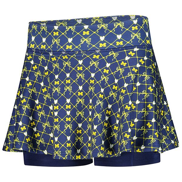 Детская юбка-шорты Michigan Wolverines с принтом и бантом Zoozatz — фото 3