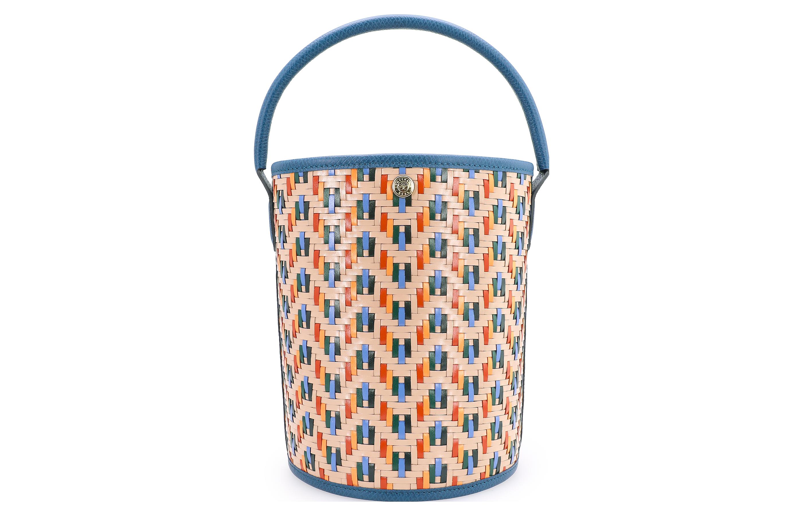 

Кожаная ведерко-сумка через плечо Cow Leather Bucket Bag Handbag Trumpets LONGCHAMP