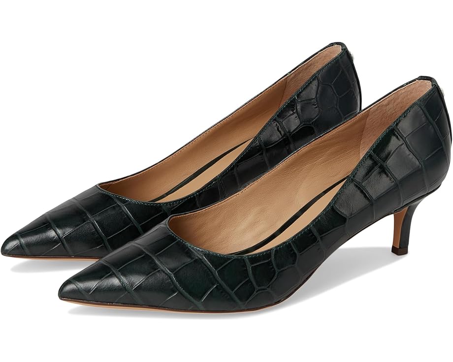 

Туфли Lauren Ralph Lauren Adrienne Crocodile-Embossed Leather Pumps, цвет Dark Pine