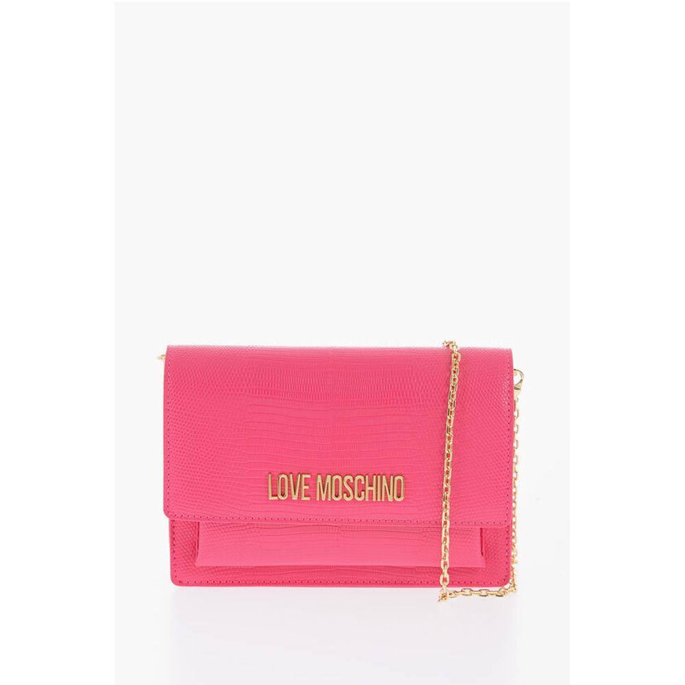 

Сумка LOVE LIZARD из искусственной кожи с крокодиловым эффектом и золотой цепочкой Moschino, мультиколор