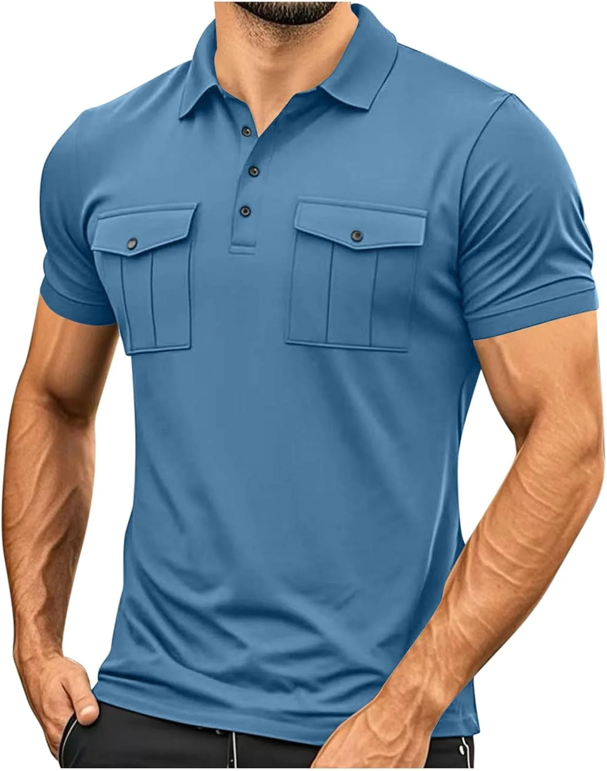 

Мужская футболка с коротким рукавом High Neck Fish Net Quick Dry