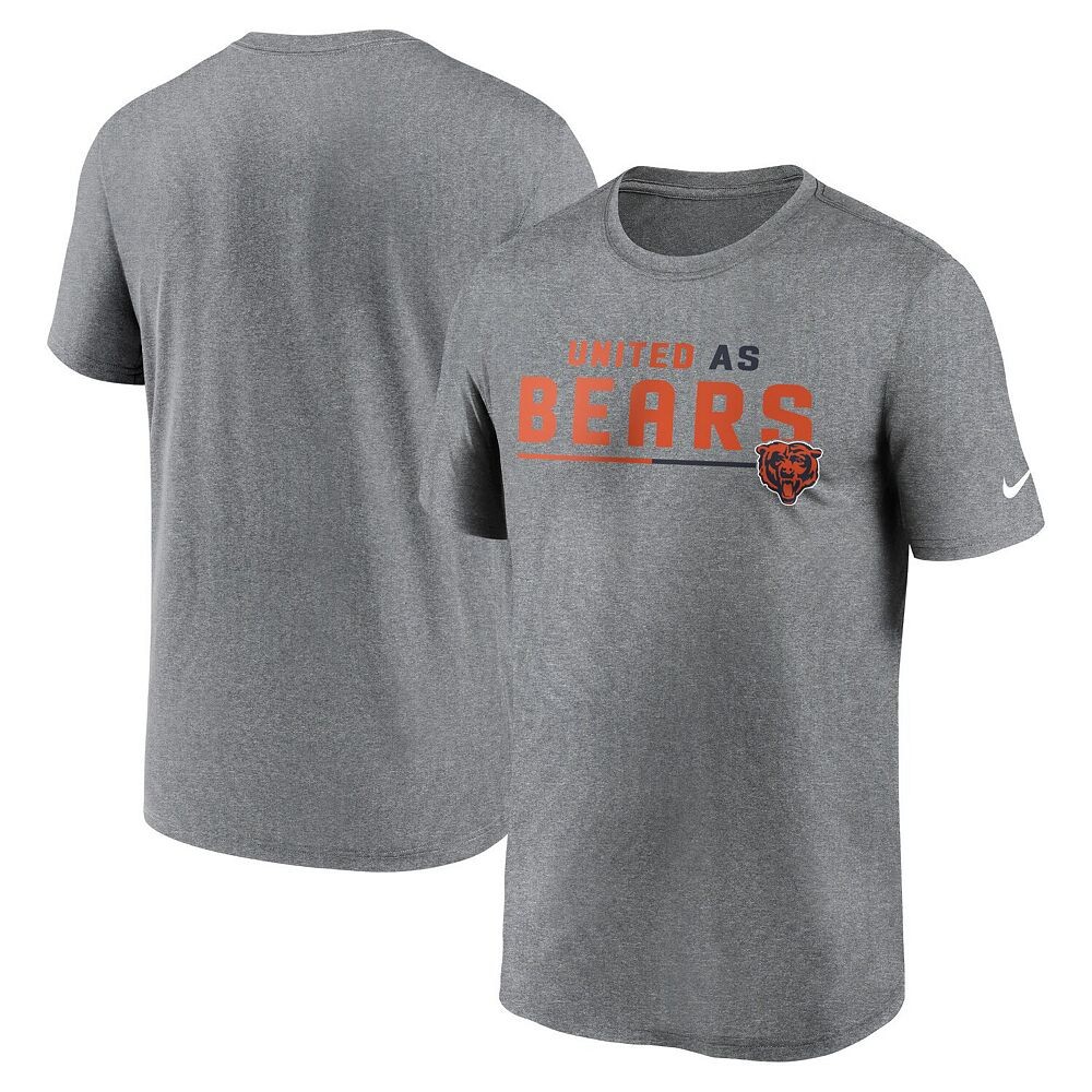 

Мужская футболка Nike Heather Grey Chicago Bears Legend Team Shoutout Performance, цвет Brs Grey