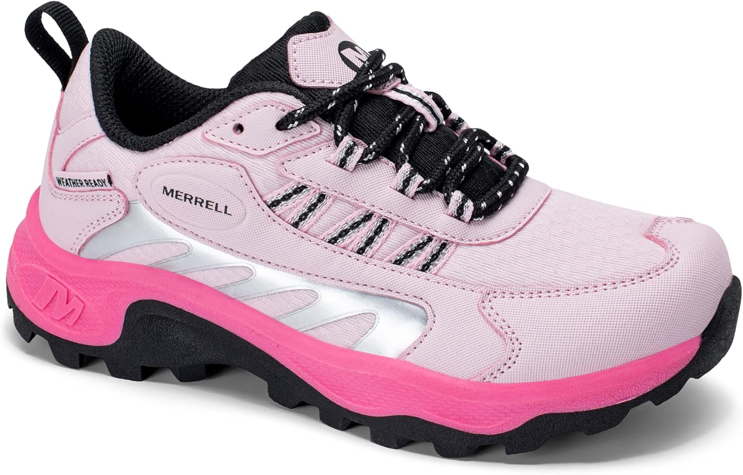 

Детские низкие кроссовки Stowe, унисекс Merrell, черный/розовый