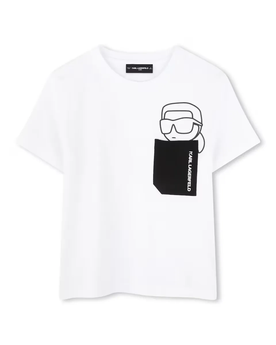 

Футболка для мальчика 100% хлопок с коротким рукавом Karl Lagerfeld Kids, белый
