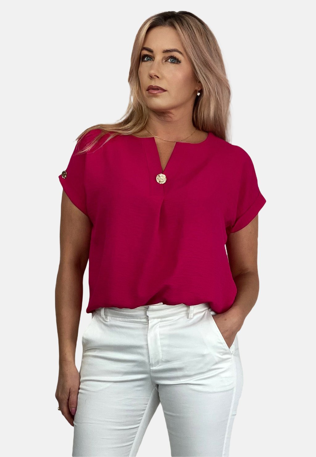 

Блуза WITH BUTTON REGINA FASHION, розовый