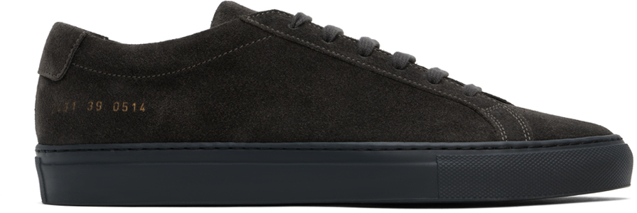 

Серые оригинальные замшевые кроссовки Achilles Common Projects, Charcoal