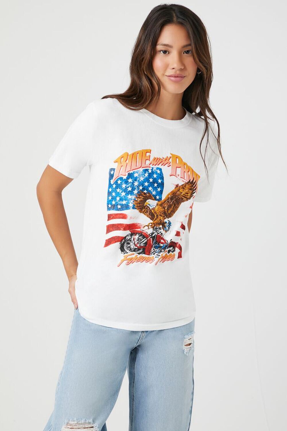 

Футболка с рисунком Prince Peter Ride With Pride Forever 21, белый