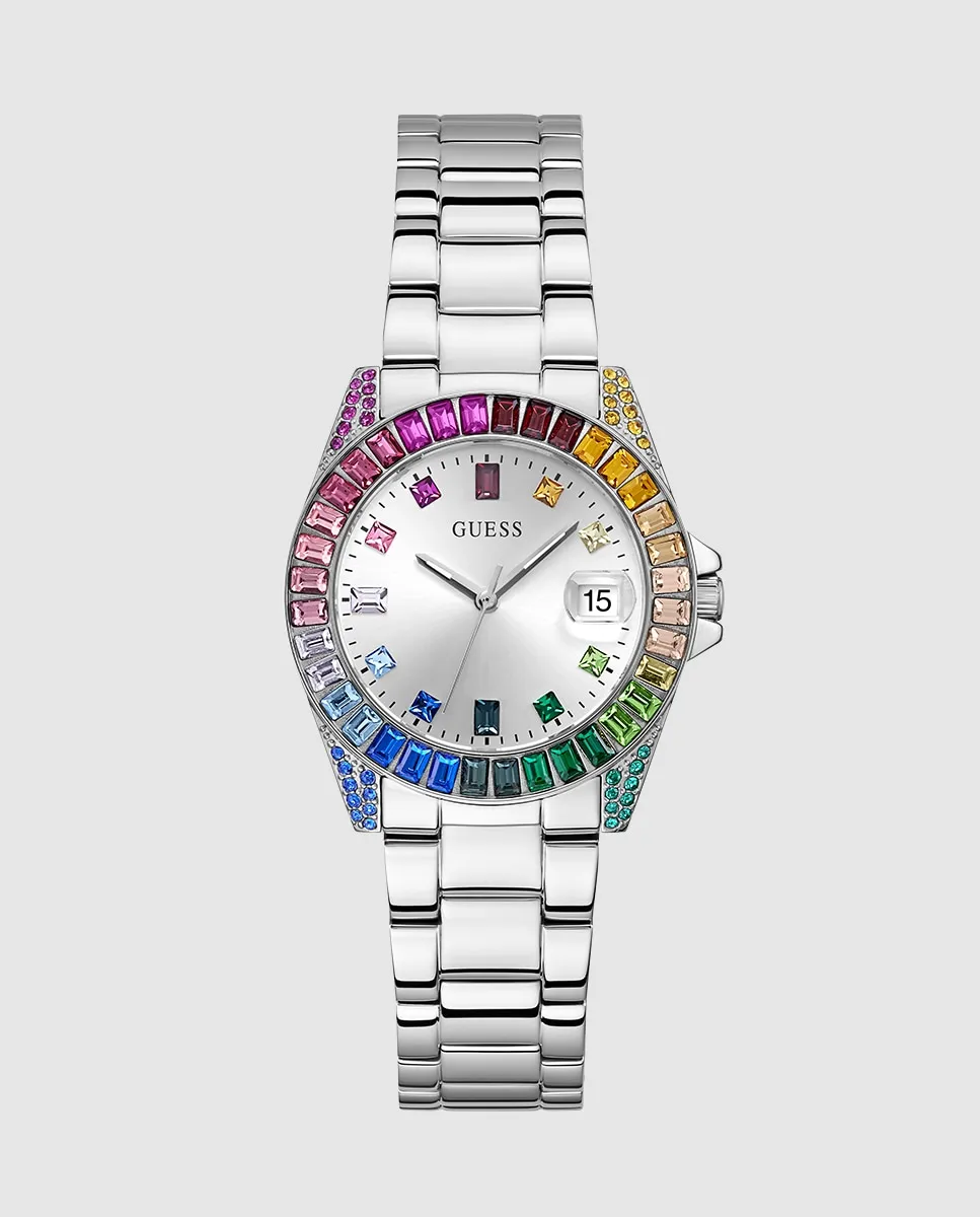 

Женские часы Array GW0475L4 из стали с серебряным ремешком Guess, серебряный