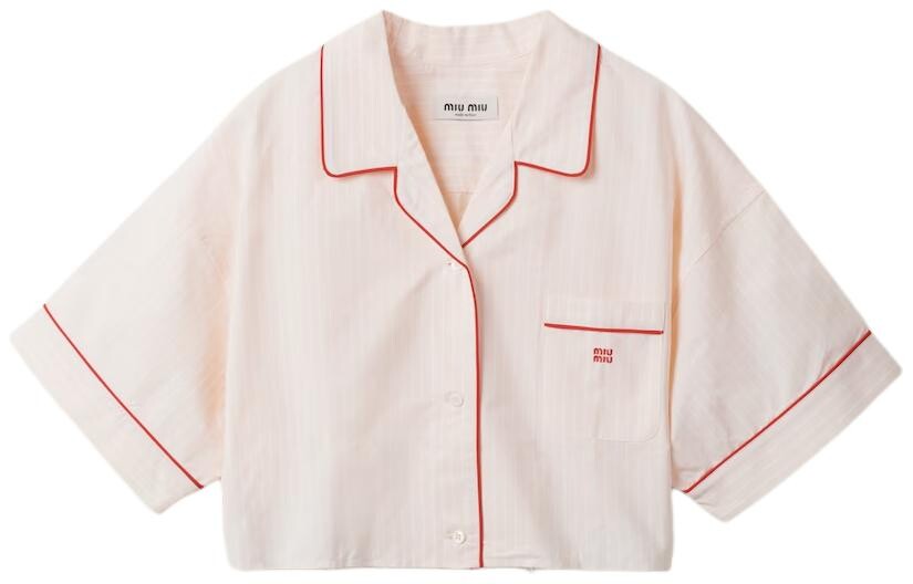 

Рубашка женская персиково-розовая Miu Miu