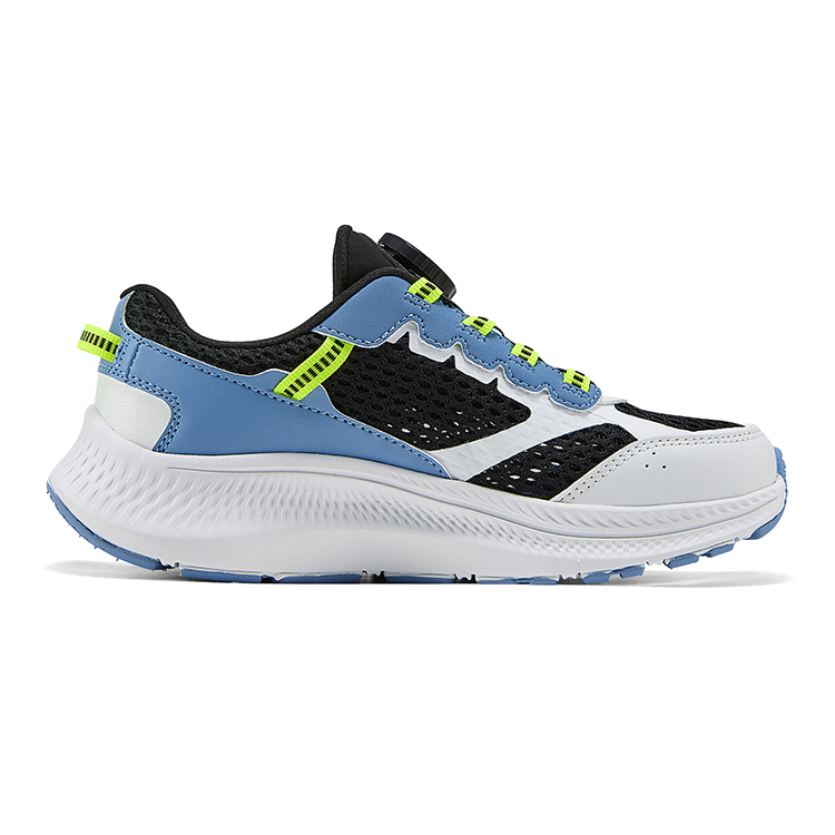 Детские беговые кроссовки Grade School Skechers Kids, белый/черный/синий — фото 2